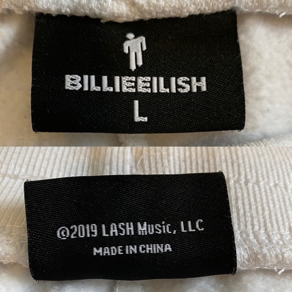 Billie Eilish Blohsh Sweatpants Large✨2019 Lash Music Inc. Made in China. - Picture 3 of 5
